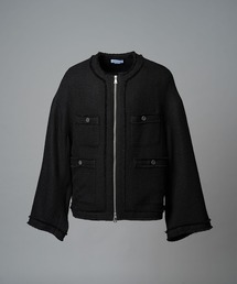 MAISON SPECIAL（メゾンスペシャル）の「《UNISEX》Collarless Tweed Jacket/ノーカラーツイードジャケット【MAISON SPECIAL/メゾンスペシャル】（ノーカラージャケット）」