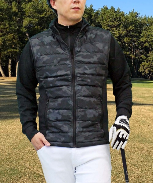 セール】ゴルフダウンベスト ゴルフウェア 軽量ジャケット ストレッチ