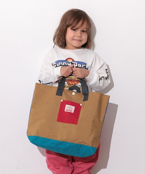 Ocean&Ground（オーシャン&グラウンド）の「ﾚｯｽﾝBAG MULTI（トートバッグ・キッズ・ライトパープル/ベージュ/ブルー/ライトグレー/ライトピンク/ライトブルー/エメラルド・FREE）」の3枚目の写真