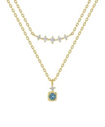 4℃（ヨンドシー）の「【11月誕生石】シルバー ブルー・トパーズ ネックレス 2本セット（ネックレス）」