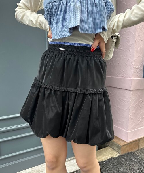 CIAOPANIC(チャオパニック)の「レザーライクバルーンミニスカート(スカート・レディース・ブラック/ボルドー・ONE SIZE)」の17枚目の写真