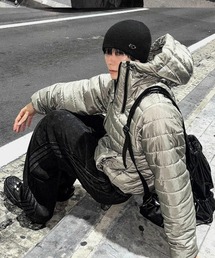 COSYHARU（コシハル）の「テックマルチジッパーフード軽量パディング（ダウンジャケット/コート）」