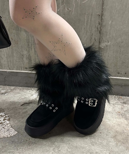 セール】フェイクファーレッグウォーマー（レッグウォーマー