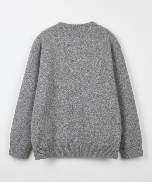 NODU（ノードユー）の「デイリープレインヘンリーネックニット[グレー]（ニット/セーター・メンズ・その他・MEDIUM/LARGE）」の7枚目の写真