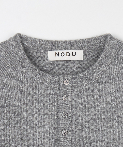 NODU（ノードユー）の「デイリープレインヘンリーネックニット[グレー]（ニット/セーター・メンズ・その他・MEDIUM/LARGE）」の8枚目の写真