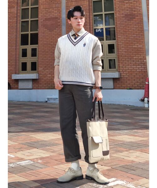 MUSINSA STANDARD（ムシンサスタンダード）の「ワンタックレギュラーフィットCcinoパンツ[カーキ]（その他パンツ・メンズ・その他・26/27/28/29/30/31/32/33/34/36/38/40/42）」の5枚目の写真