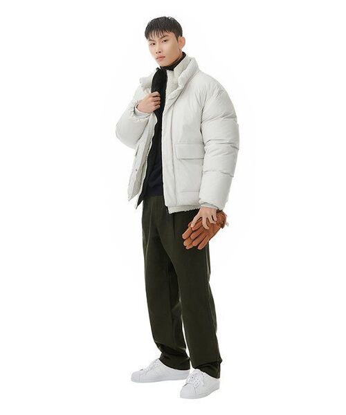 MUSINSA STANDARD（ムシンサスタンダード）の「ワンタックレギュラーフィットCcinoパンツ[カーキ]（その他パンツ・メンズ・その他・26/27/28/29/30/31/32/33/34/36/38/40/42）」の3枚目の写真