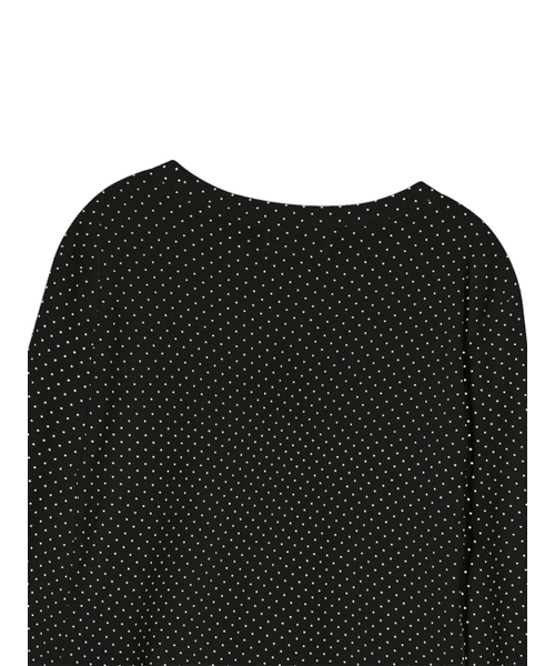 THE GREEN LAB（ザグリーンラボ）の「コズミックドットフリルロングスリーブ[ブラック]（Tシャツ/カットソー・レディース・その他・FREE）」の4枚目の写真