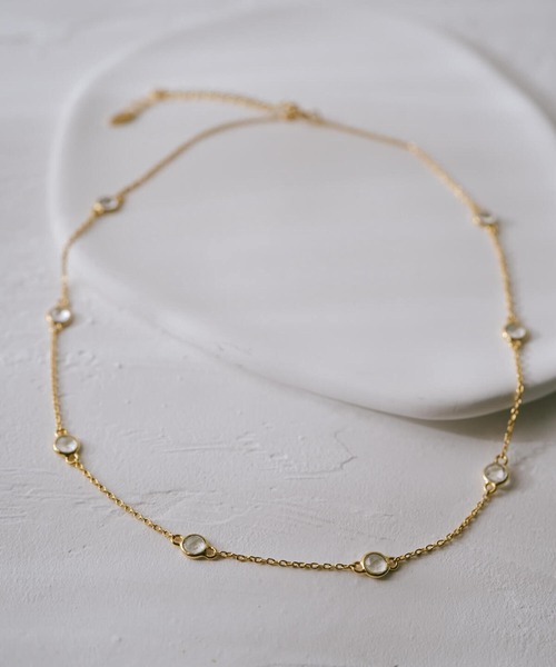 Ops.（オプス）の「ネックレス ゴールド チェーン 天然石 レディース シルバー925 【quinelle クィネル】（ネックレス・レディース・イエローゴールド・ONE SIZE）」の11枚目の写真