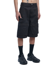 B.M CARGO SHORTS - WASHED BLACK