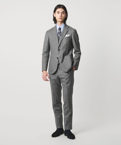 UNITED ARROWS（ユナイテッドアローズ）の「ストレッチフランネル シングル2ボタン テーラードジャケット COMFORT EASY-MODEL ヨコストレッチ（セットアップ・メンズ・グレー系/ネイビー・52/44/46/48/50）」の4枚目の写真