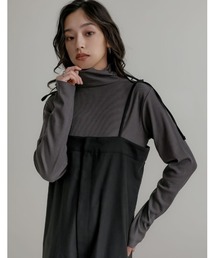 Re:EDIT（リエディ）の「[2025 WINTER COLLECTION][汗じみ防止][UVカット]リブカットソーハイネックトップス（Tシャツ/カットソー）」