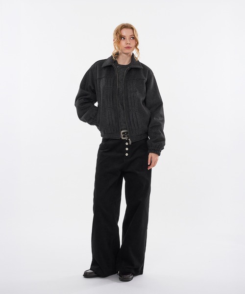 WISH FOR EVER(ウィッシュフォーエバー)の「BUTTON CORDUROY CURVE WIDE PANTS / ボタンコーデュロイカーブワイドパンツ(その他パンツ・メンズ・ブラウン/アイボリー/ブラック・SMALL/LARGE/MEDIUM)」の4枚目の写真