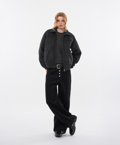 WISH FOR EVER(ウィッシュフォーエバー)の「BUTTON CORDUROY CURVE WIDE PANTS / ボタンコーデュロイカーブワイドパンツ(その他パンツ・メンズ・ブラウン/アイボリー/ブラック・SMALL/LARGE/MEDIUM)」の5枚目の写真