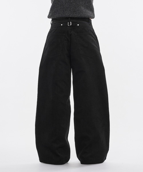 WISH FOR EVER(ウィッシュフォーエバー)の「BUTTON CORDUROY CURVE WIDE PANTS / ボタンコーデュロイカーブワイドパンツ(その他パンツ・メンズ・ブラウン/アイボリー/ブラック・SMALL/LARGE/MEDIUM)」の8枚目の写真