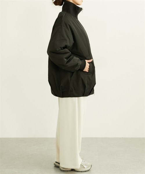 nissen(ニッセン)の「中わた裏キルティングダブルファスナーブルゾン(ブルゾン・レディース・ブラック/アイボリー・M/L)」の12枚目の写真