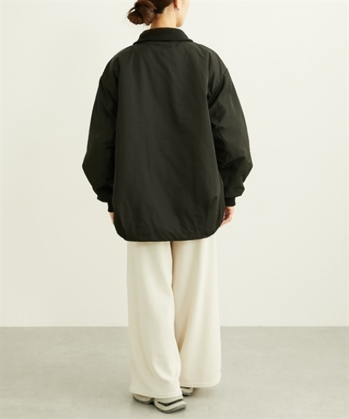 nissen(ニッセン)の「中わた裏キルティングダブルファスナーブルゾン(ブルゾン・レディース・ブラック/アイボリー・M/L)」の13枚目の写真