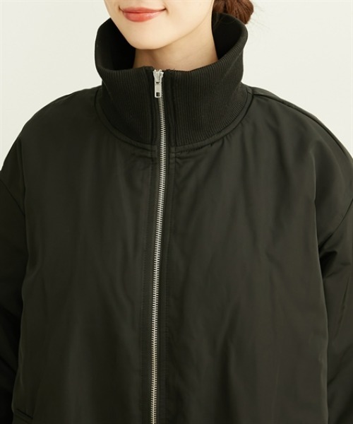 nissen(ニッセン)の「中わた裏キルティングダブルファスナーブルゾン(ブルゾン・レディース・ブラック/アイボリー・M/L)」の20枚目の写真