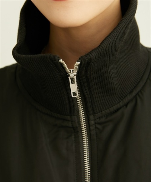 nissen(ニッセン)の「中わた裏キルティングダブルファスナーブルゾン(ブルゾン・レディース・ブラック/アイボリー・M/L)」の22枚目の写真