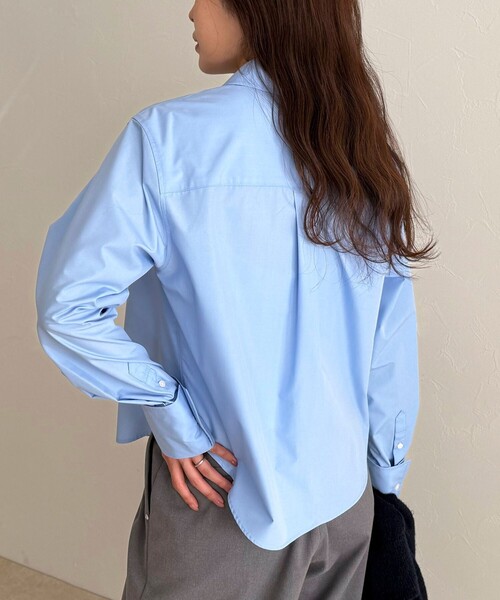 fredy emue（フレディエミュ）の「コンパクトシャツ（シャツ/ブラウス・レディース・サックスブルー/オフホワイト/ベージュ・38）」の12枚目の写真