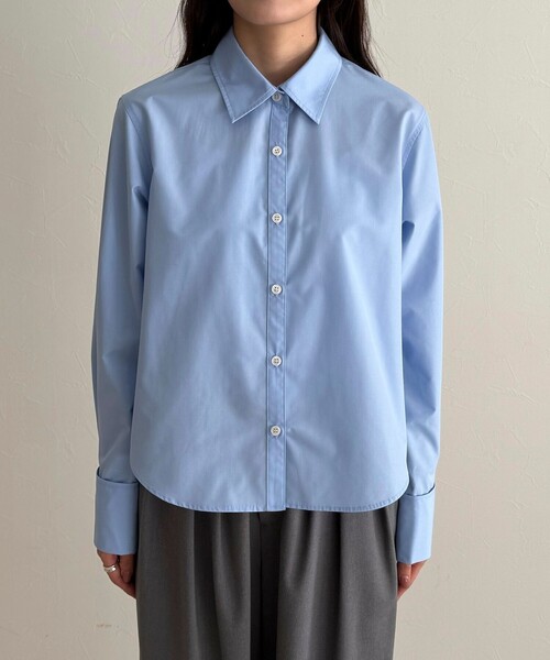 fredy emue（フレディエミュ）の「コンパクトシャツ（シャツ/ブラウス・レディース・サックスブルー/オフホワイト/ベージュ・38）」の13枚目の写真