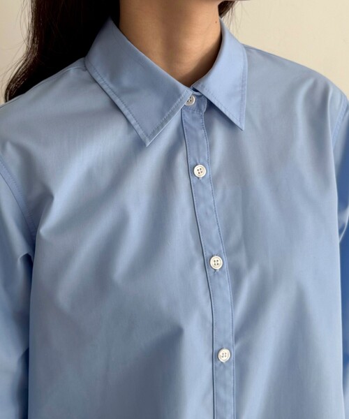 fredy emue（フレディエミュ）の「コンパクトシャツ（シャツ/ブラウス・レディース・サックスブルー/オフホワイト/ベージュ・38）」の16枚目の写真