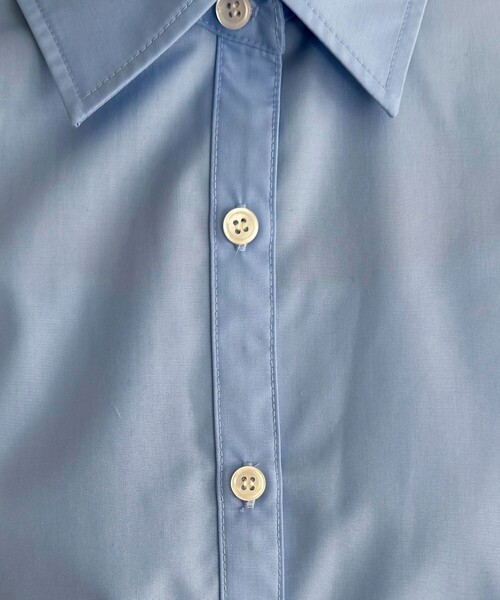 fredy emue（フレディエミュ）の「コンパクトシャツ（シャツ/ブラウス・レディース・サックスブルー/オフホワイト/ベージュ・38）」の17枚目の写真