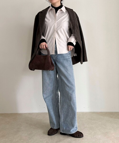 fredy emue（フレディエミュ）の「コンパクトシャツ（シャツ/ブラウス・レディース・サックスブルー/オフホワイト/ベージュ・38）」の20枚目の写真