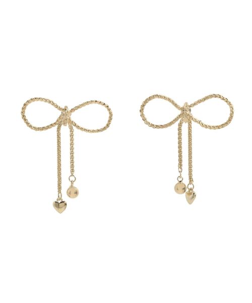 EMODA（エモダ）の「CHAIN RIBBON PIERCE（ピアス（両耳用）・レディース・シルバー/ゴールド・FREE）」の8枚目の写真