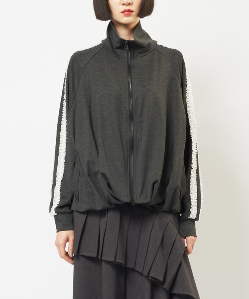 gomme（ゴム）の「フリルラインポンチブルゾン（ブルゾン・レディース・ブラック/チャコールグレー・MEDIUM）」の10枚目の写真