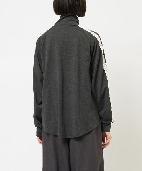 gomme（ゴム）の「フリルラインポンチブルゾン（ブルゾン・レディース・ブラック/チャコールグレー・MEDIUM）」の12枚目の写真