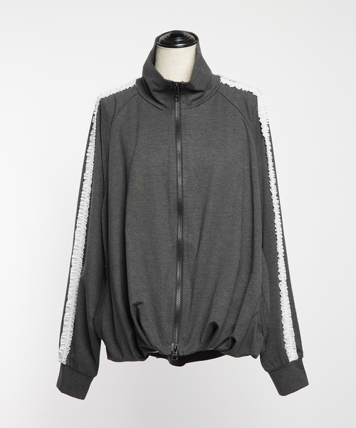 gomme（ゴム）の「フリルラインポンチブルゾン（ブルゾン・レディース・ブラック/チャコールグレー・MEDIUM）」の13枚目の写真