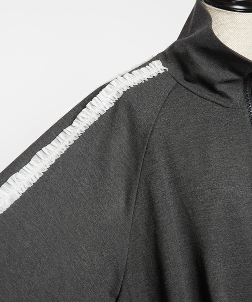 gomme（ゴム）の「フリルラインポンチブルゾン（ブルゾン・レディース・ブラック/チャコールグレー・MEDIUM）」の16枚目の写真