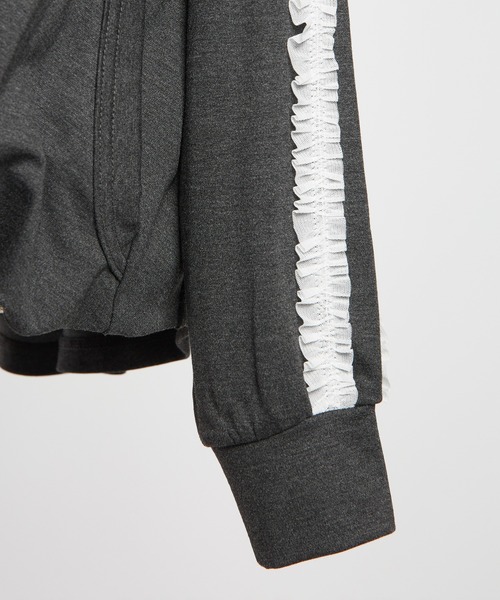 gomme（ゴム）の「フリルラインポンチブルゾン（ブルゾン・レディース・ブラック/チャコールグレー・MEDIUM）」の18枚目の写真