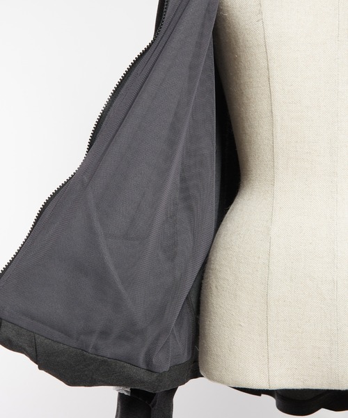 gomme（ゴム）の「フリルラインポンチブルゾン（ブルゾン・レディース・ブラック/チャコールグレー・MEDIUM）」の19枚目の写真