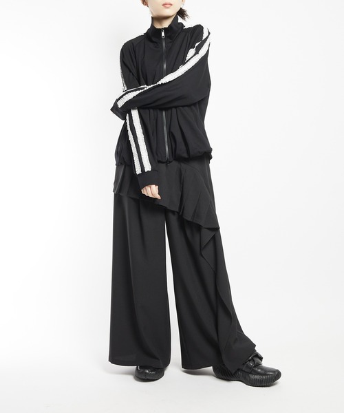 gomme（ゴム）の「フリルラインポンチブルゾン（ブルゾン・レディース・ブラック/チャコールグレー・MEDIUM）」の7枚目の写真