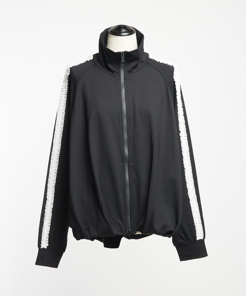 gomme（ゴム）の「フリルラインポンチブルゾン（ブルゾン・レディース・ブラック/チャコールグレー・MEDIUM）」の21枚目の写真