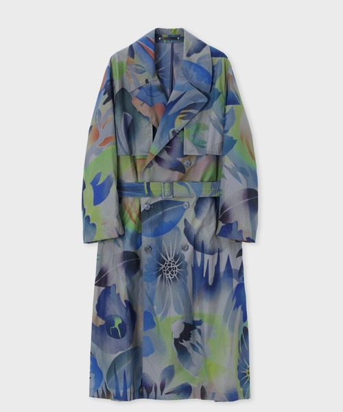 Paul Smith（ポールスミス）の「"Hot Summer" ロングトレンチコート / 133114 088Y（トレンチコート・メンズ・ライトブルーグレー/ネイビー・MEDIUM/LARGE/X-LARGE/SMALL）」の2枚目の写真