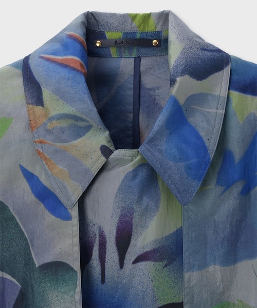 Paul Smith（ポールスミス）の「"Hot Summer" ロングトレンチコート / 133114 088Y（トレンチコート・メンズ・ライトブルーグレー/ネイビー・MEDIUM/LARGE/X-LARGE/SMALL）」の8枚目の写真