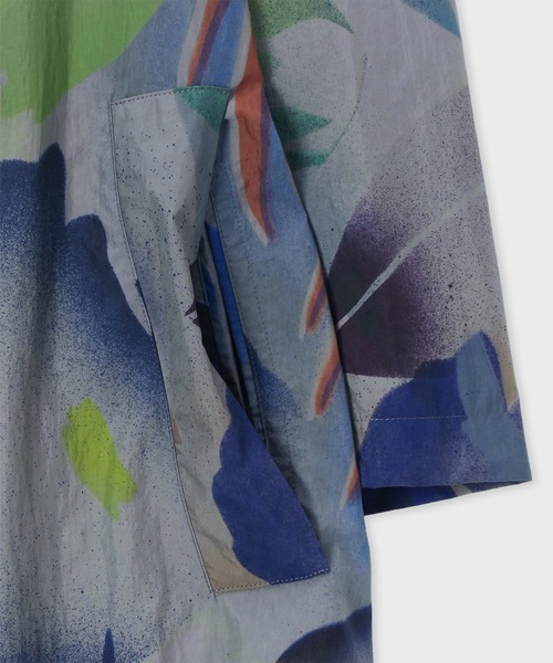 Paul Smith（ポールスミス）の「"Hot Summer" ロングトレンチコート / 133114 088Y（トレンチコート・メンズ・ライトブルーグレー/ネイビー・MEDIUM/LARGE/X-LARGE/SMALL）」の9枚目の写真