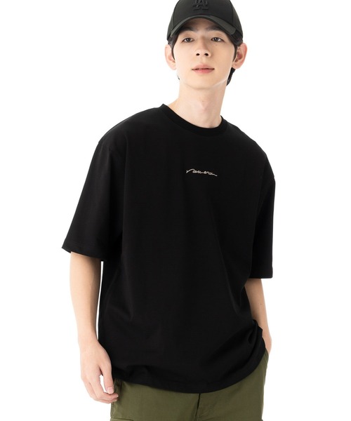NEW ERA(ニューエラ)の「ニューエラ 半袖Tシャツ オーバーサイズ 筆記体ロゴ(Tシャツ/カットソー・メンズ・ブルー/ブラック/ホワイト・L/M/S/XXL/XL)」の6枚目の写真