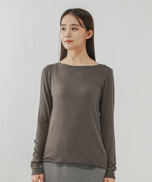 セール】Fffit エフィット/温度調節ストレッチボートネックTシャツ長袖
