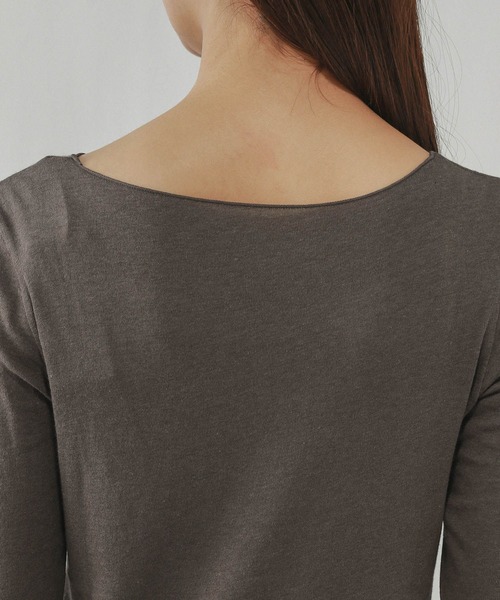 GLOBAL WORK(グローバルワーク)の「Fffit エフィット/温度調節ストレッチボートネックTシャツ長袖/612404(Tシャツ/カットソー・レディース・ブラック/ホワイト/ブラウン系その他6・LARGE/X-LARGE/SMALL/MEDIUM)」の21枚目の写真