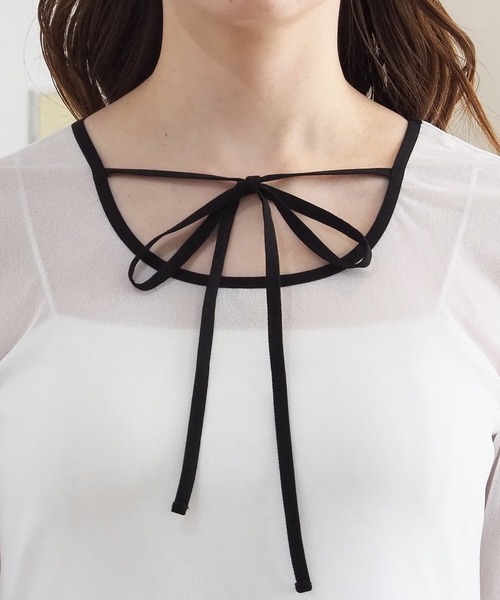 tiptop（ティップトップ）の「前後2wayシアードット裾ティアードロンT（Tシャツ/カットソー・レディース・ホワイト系その他/ブラック/オフホワイト/ブラック系その他・FREE）」の18枚目の写真