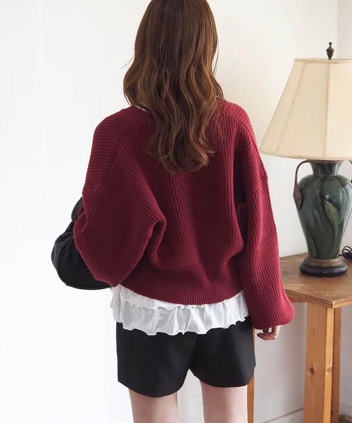 tiptop（ティップトップ）の「前後2wayシアードット裾ティアードロンT（Tシャツ/カットソー・レディース・ホワイト系その他/ブラック/オフホワイト/ブラック系その他・FREE）」の16枚目の写真