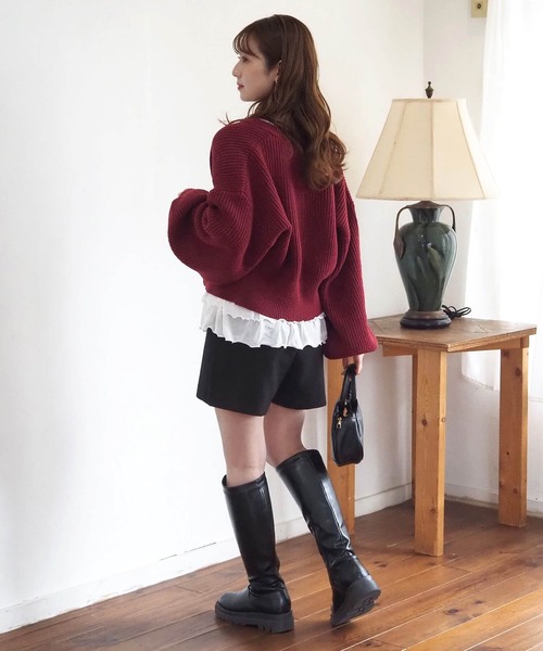 tiptop（ティップトップ）の「前後2wayシアードット裾ティアードロンT（Tシャツ/カットソー・レディース・ホワイト系その他/ブラック/オフホワイト/ブラック系その他・FREE）」の17枚目の写真