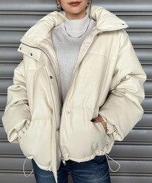 EGOIST（エゴイスト）の「スタンドカラーフェイクレザー中綿ジャケット（ダウンジャケット/コート）」