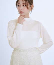 シルクウールハイネックニット 【低身長・小柄女性】