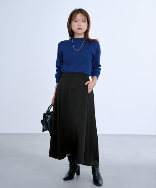 COHINA(コヒナ)の「シルクウールハイネックニット 【低身長・小柄女性】(ニット/セーター・レディース・ブラック/レッド/ホワイト/ブルー/グレー・ONE SIZE)」の7枚目の写真
