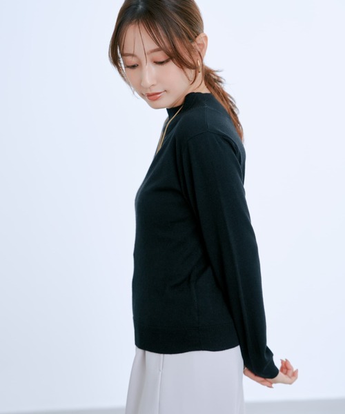 COHINA(コヒナ)の「シルクウールハイネックニット 【低身長・小柄女性】(ニット/セーター・レディース・ブラック/レッド/ホワイト/ブルー/グレー・ONE SIZE)」の12枚目の写真